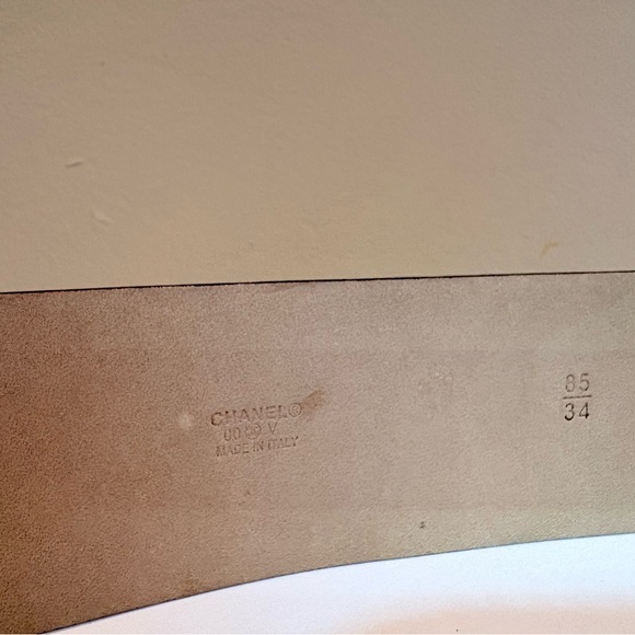 Authentic CHANEL Black Leather Belt with Silver Buckle - Picture 9 of 9